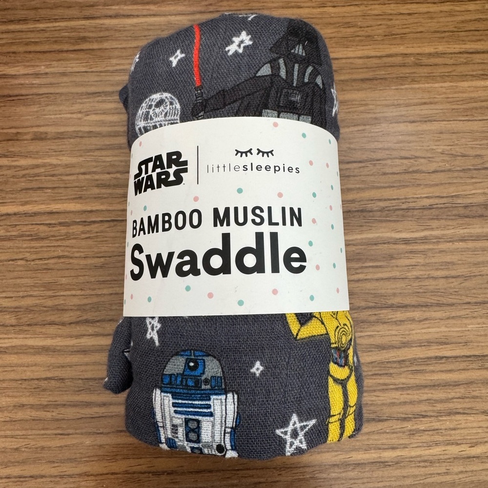 Little Sleepies Muslin/Bamboo Star Wars Swaddle NIP